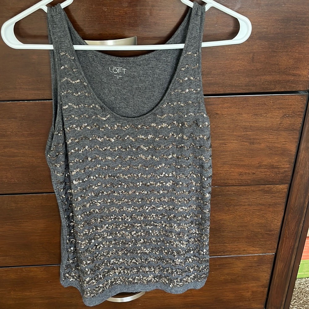 LOFT women’s tank top ~sequins~